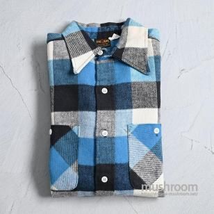 BIG YANK PLAID FLANNEL SHIRT1970'S/DEADSTOCK/MEDIUM