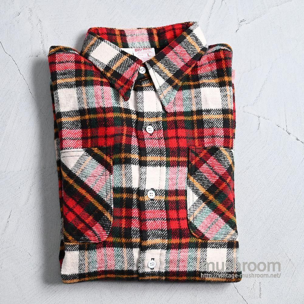 BIG MAC PLAID FLANNEL SHIRT1970'S/DEADSTOCK/LARGE