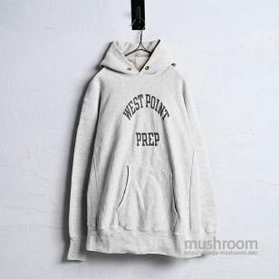 CHAMPION WEST POINT PREP WATER PRINT REVERSE WEAVE HOODY1970'S/GOOD CONDITION/LARGE