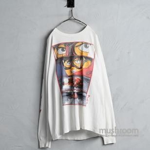 80's 人体 額装品 アート リトグラフ ヴィンテージ モダン vintage 90s VINTAGE PAPIRRON SILK100% 総柄 長袖シャツ シルクシャツ