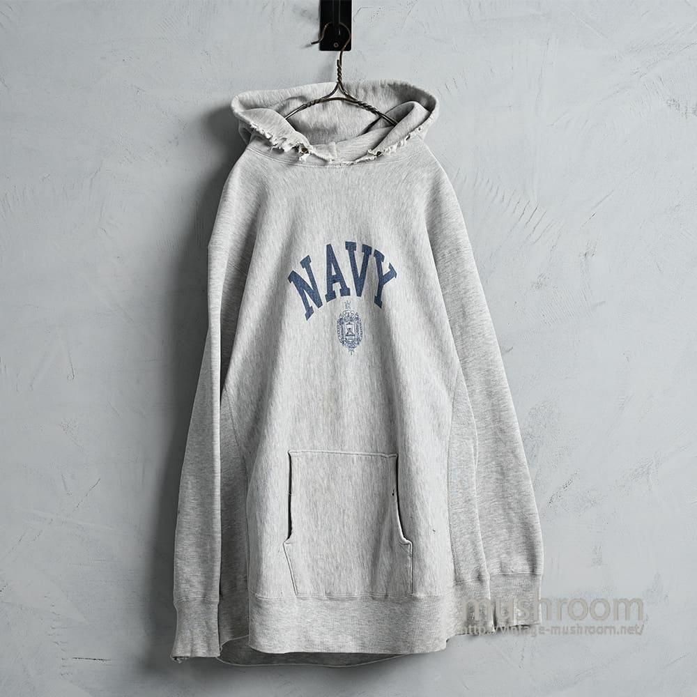 90sChampion Reverse Weave usnavy 染み込み Vintage 80s champion reverse weave sweat shirt -US NAVY