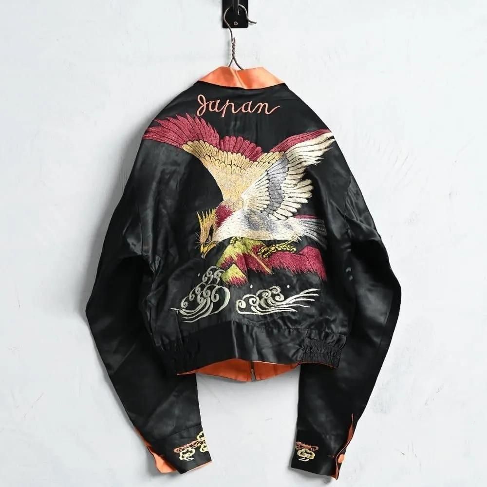 JAPAN SOUVENIR JACKET with UNUSUAL COLOR（Around 1950'S/GOOD