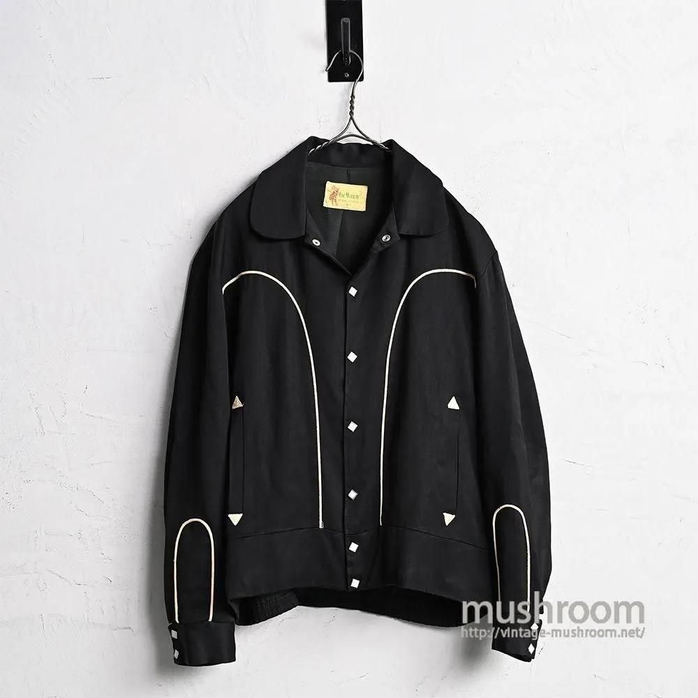 MAC MURRAY BLACK RAYON GABARDINE WESTERN JACKET（VERY GOOD