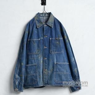 BLACK BEAR DENIM CHORE JACKET 1940'S/GOOD CONDITION