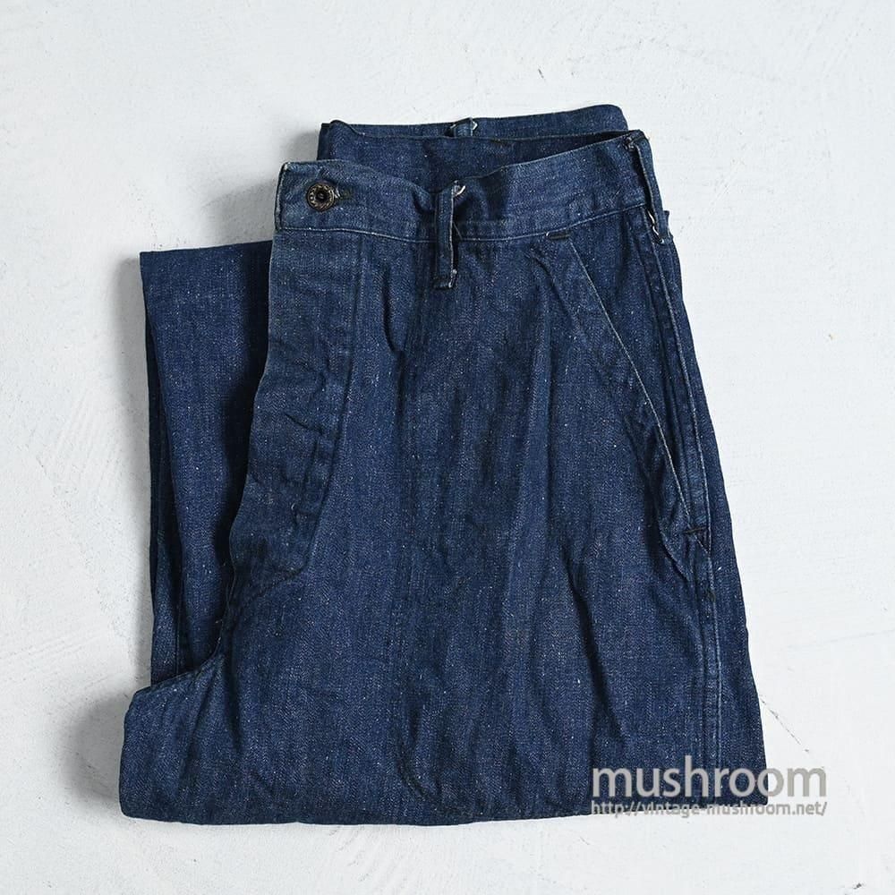 WW2 U.S.NAVY DUNGAREE DENIM TROUSERS with METAL BUTTON