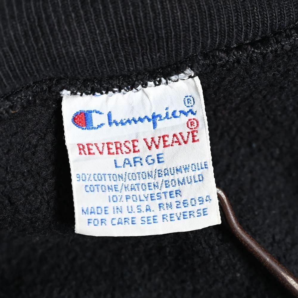 CHAMPION BLACK FULL SNAP REVERSE WEAVE （1990'S/GOOD