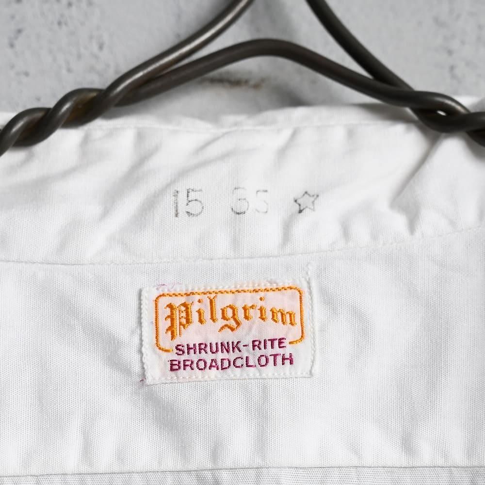 PILGRIM WHITE COTTON LONG-SLEEVE SHIRT（1950'S/MINT