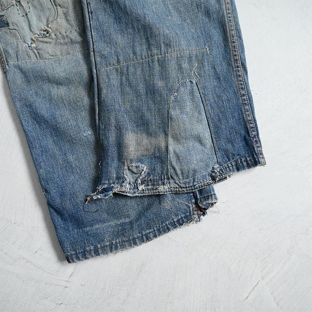 パンツ vintage Euro repair pants OLD DENIM PAINTER PANTS（Around 1940'S/AMAZING REPAIR