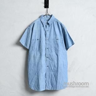 U.S.NAVY CUT-OFF CHAMBRAY SHIRT1950'S/GOOD CONDITION