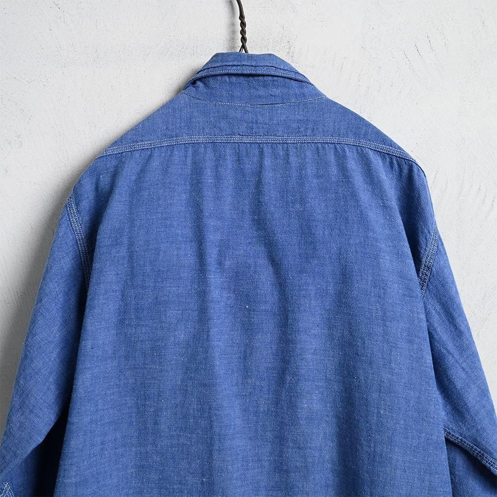 【KOKI KOKIさん専用】machatt ボリュームスリーブブルゾン HERCULES BLUE CHAMBRAY WORK SHIRT with ELBOW PATCH（1950'S