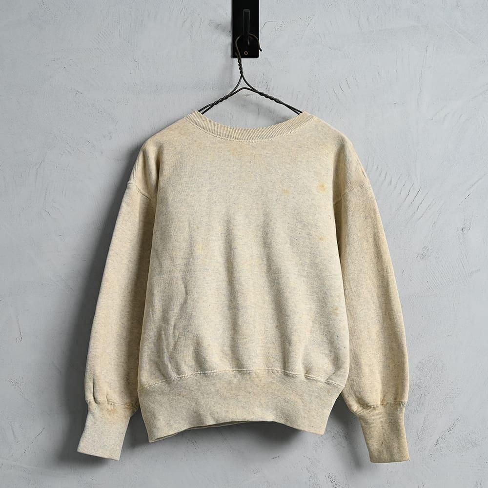美品】60〜70s Flock Print vintage Sweat #xs VINTAGE SWEAT 60