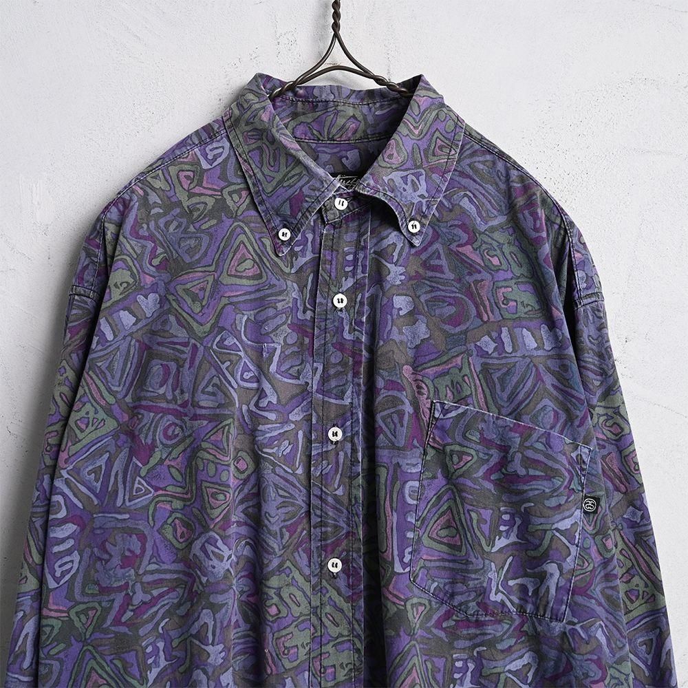 激レア！1980’s OLD STUSSY VINTAGE 総柄 BDシャツ 激レア！1980's OLD STUSSY VINTAGE 総柄 BDシャツ
