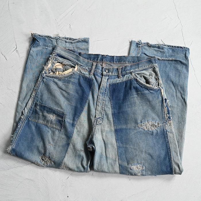 BIG MAC DENIM PAINTER PANTS（1960'S/AMAZING REPAIR） - 古着