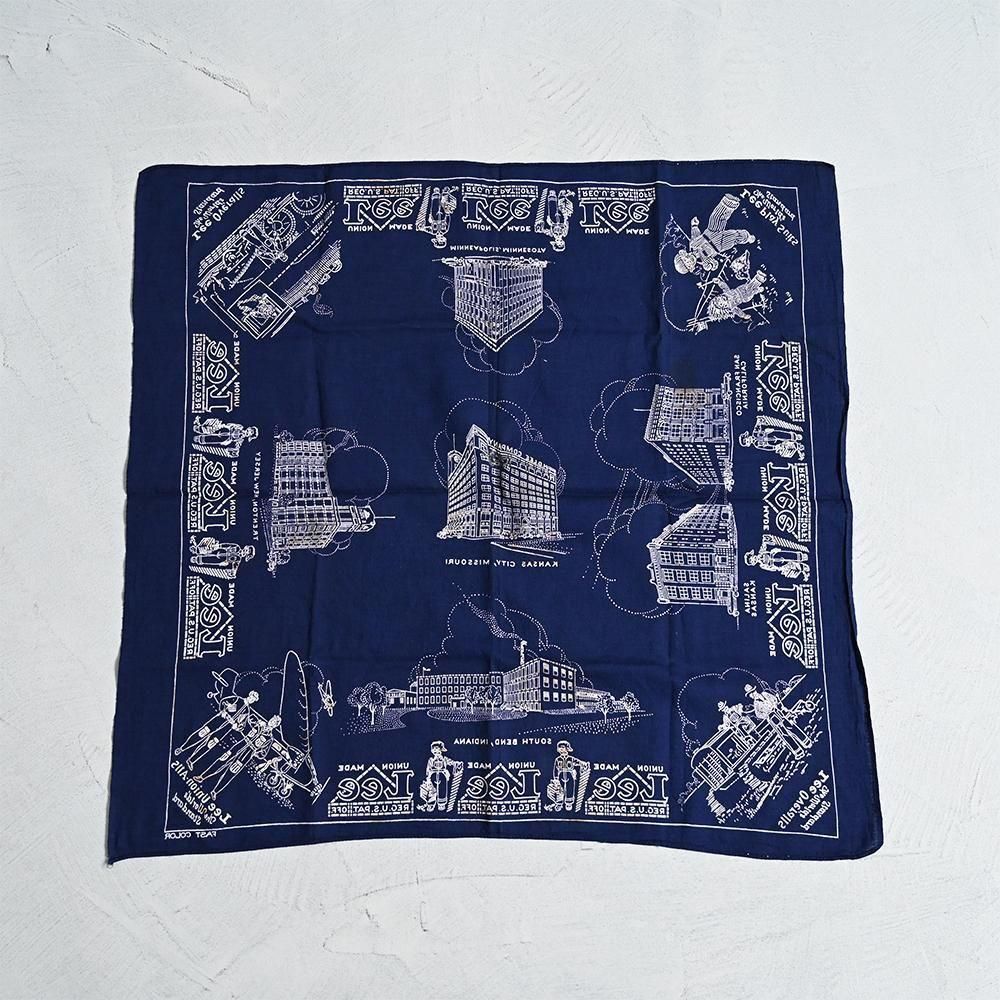 【SUPER RARE】1940's Lee Bandana - ハウスマーク f6f2b7eed1bbb1676e68b53a6bec69