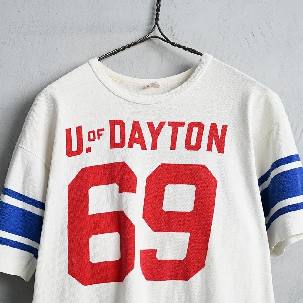CHAMPION WATER PRINT FOOTBALL T-SHIRT（1960'S/GOOD CONDITION