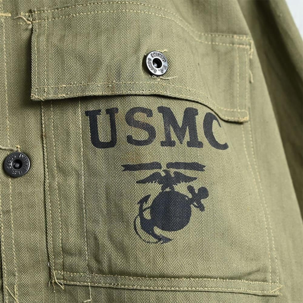 マ*ー様 USMC刻印入り M1944 HBT UTILITY ジャケット MR WW2 USMC P-44 HBT UTILITY JACKET（DEADSTOCK/SZ 42） - 古着屋