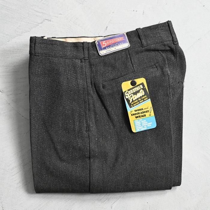 Around WW2 5-BROTHER SALT&PEPPER WORK TROUSERS（1940'S/DEADSTOCK