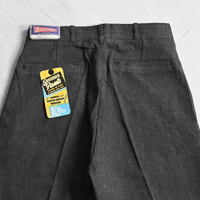 Around WW2 5-BROTHER SALT&PEPPER WORK TROUSERS（1940'S
