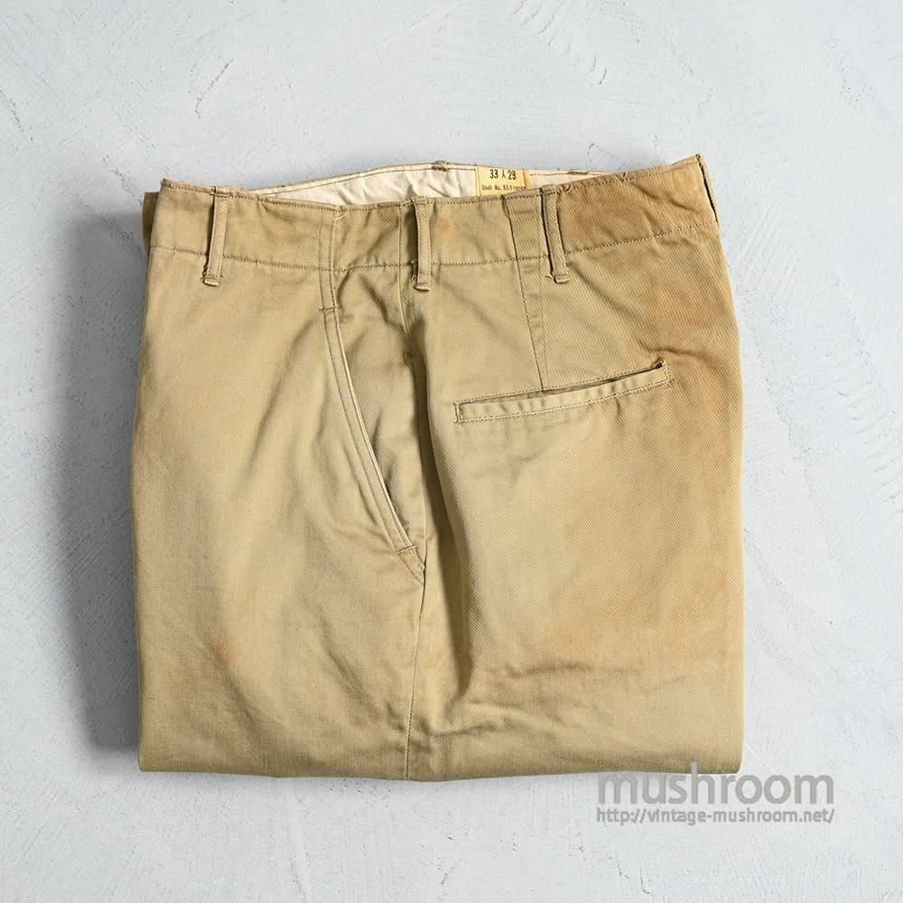 U.S.ARMY 45 KHAKI CHINO TROUSERS（1940'S/VERY GOOD CONDITION