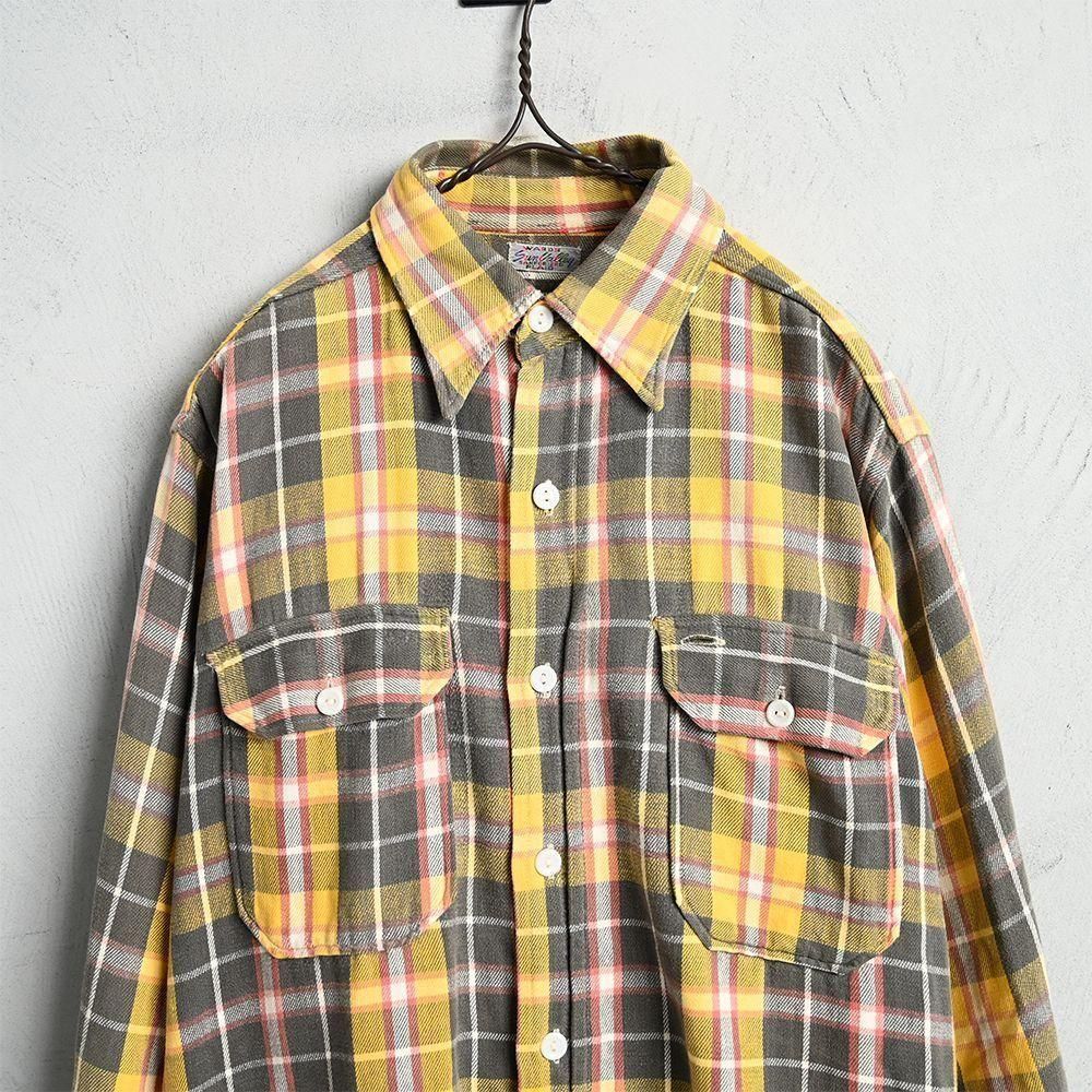 SUN VALLEY PLAID FLANNEL SHIRT（Around 1940'S/GOOD CONDITION