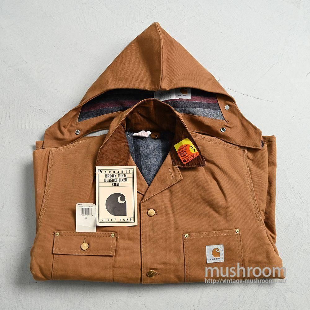CARHARTT BROWN DUCK BLANKET LINED COAT with HOODY（DEADSTOCK