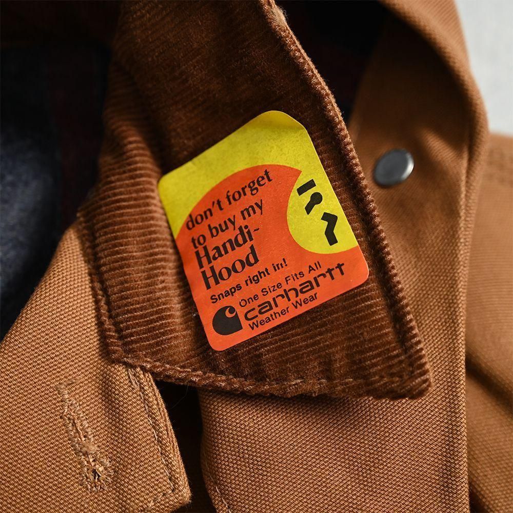 CARHARTT BROWN DUCK BLANKET LINED COAT with HOODY（DEADSTOCK