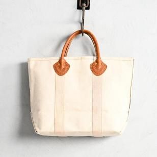 L.L.BEAN CANVAS TOTE BAG with LEATHER HANDLE1980'S/RARE COLOR/MINT