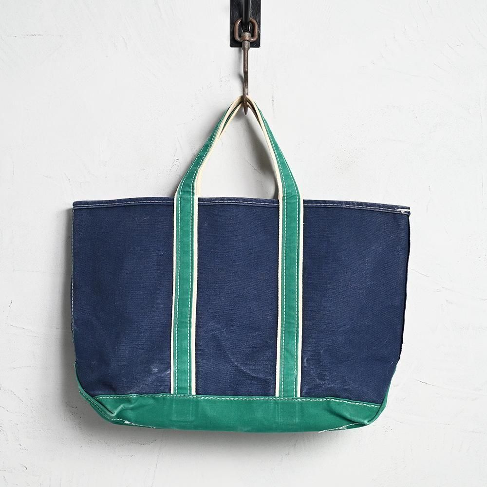 L.L.BEAN NVY×GRN DELUXE TOTE（1980'S/VERY GOOD CONDITION