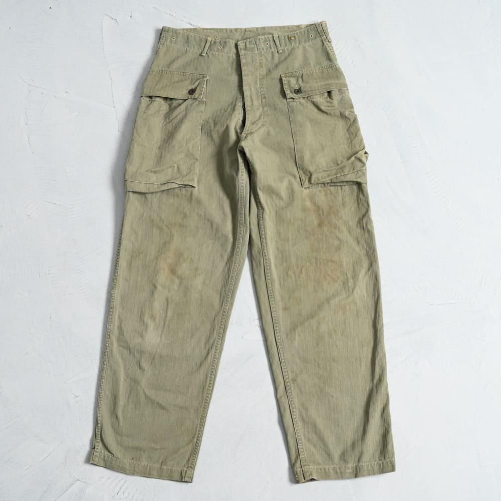 WW2 USMC P-44 HBT TROUSERS WITH STENCIL（1940'S/GOOD