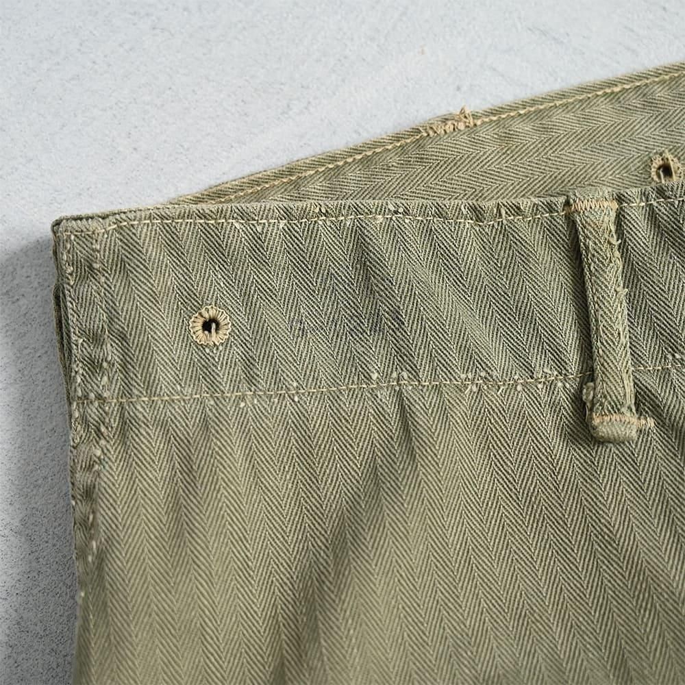 WW2 USMC P-44 HBT TROUSERS WITH STENCIL（1940'S/GOOD