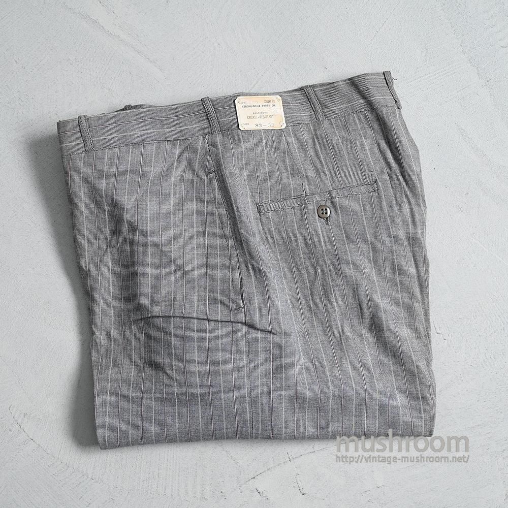STRONG WEAR PIN-CHECK/STRIPED WORK TROUSERS（Around 1950'S