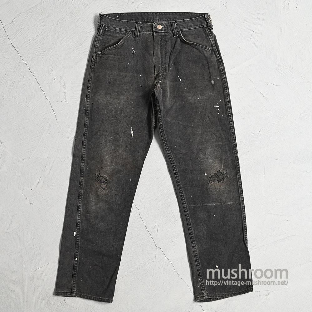 WRANGLER BLACK KATSURAGI TAPERED PANTS with PAINT（1960'S