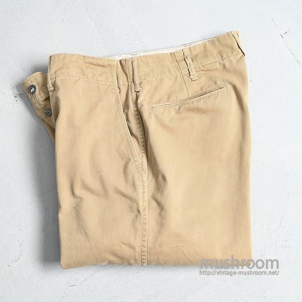 U.S.ARMY 41-KHAKI CHINO TROUSERS（METAL BUTTON/W34L33