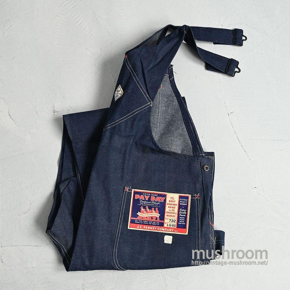 WW2 PAYDAY DENIM OVERALL（1940'S/DEADSTOCK/W42L30） - 古着屋