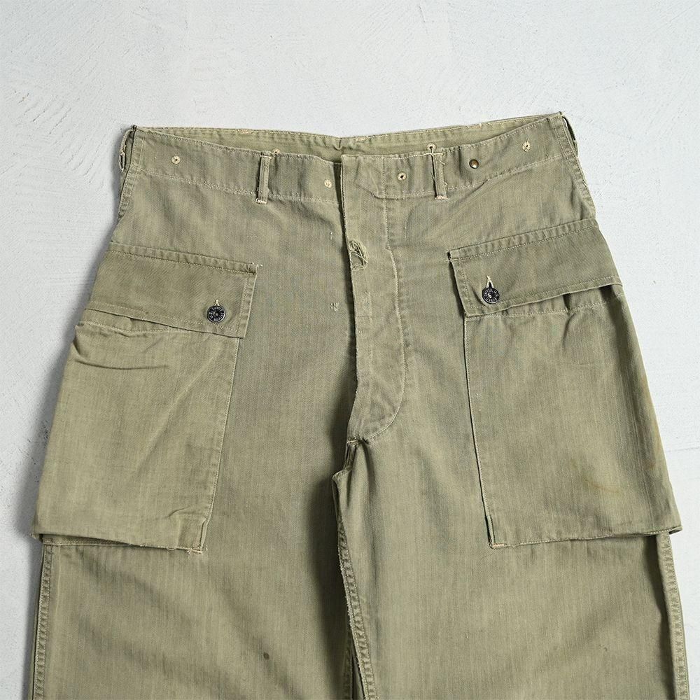 【希少】USMC P-44 モンキーパンツ 40s ヘリンボーン ヴィンテージ 40S USMC P-44 HBT Trousers モンキーパンツ マリン