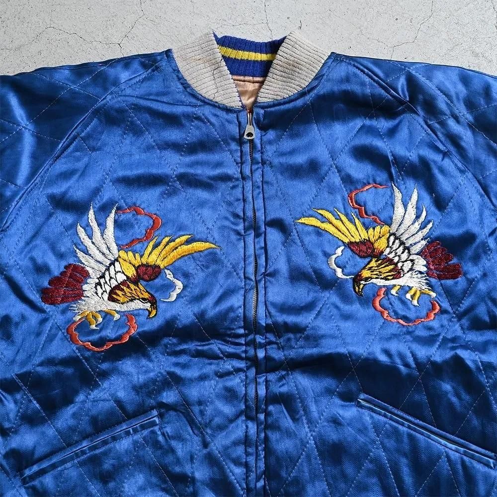 ミルクメグミ 1点もの ヴィンテージ カンタキルト ジャケット スザニ刺繍 OKINAWA ”Shisa” SOUVENIR JACKET（GOOD USED CONDITION