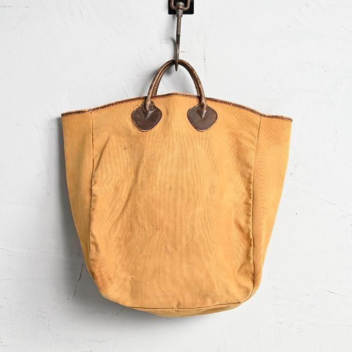 L.L.BEAN CANVAS TOTE BAG with LEATHER HANDLE1970'S/GOOD CONDITION