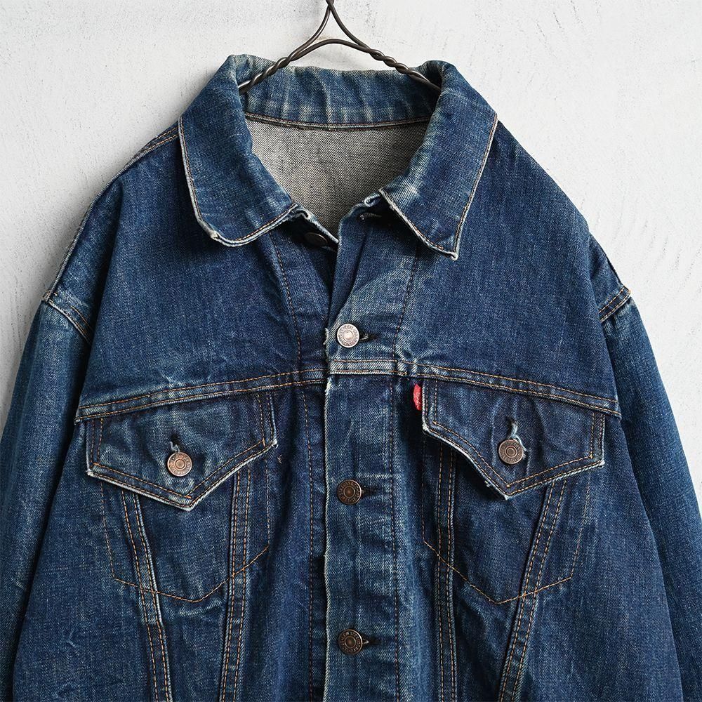 LEVI'S 70505-0317 BIGE DENIM JACKET（DARK COLOR/REMOVED