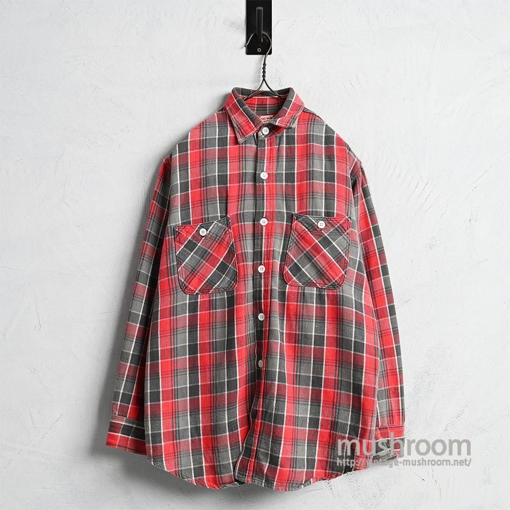 BIG MAC L/S PLAID FLANNEL SHIRT1960'S/GOOD CONDITION/MEDIUM