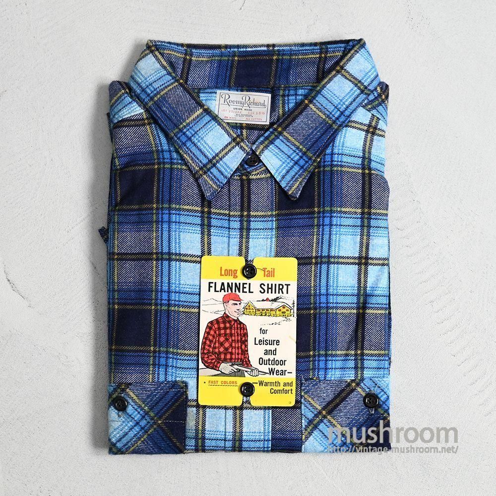 ROOMY RICHARD PLAID PRINT FLANNEL SHIRTDEADSTOCK/SZ 18 1/2