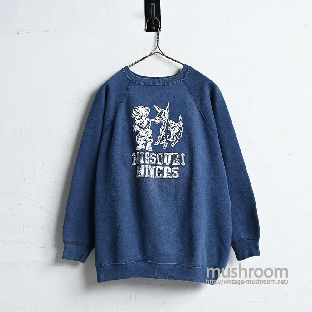 60s70s vintage sweat WEST POINT 染み込み 50's 60's U.S.M.A WEST POINT ラグランスウェット 染込み
