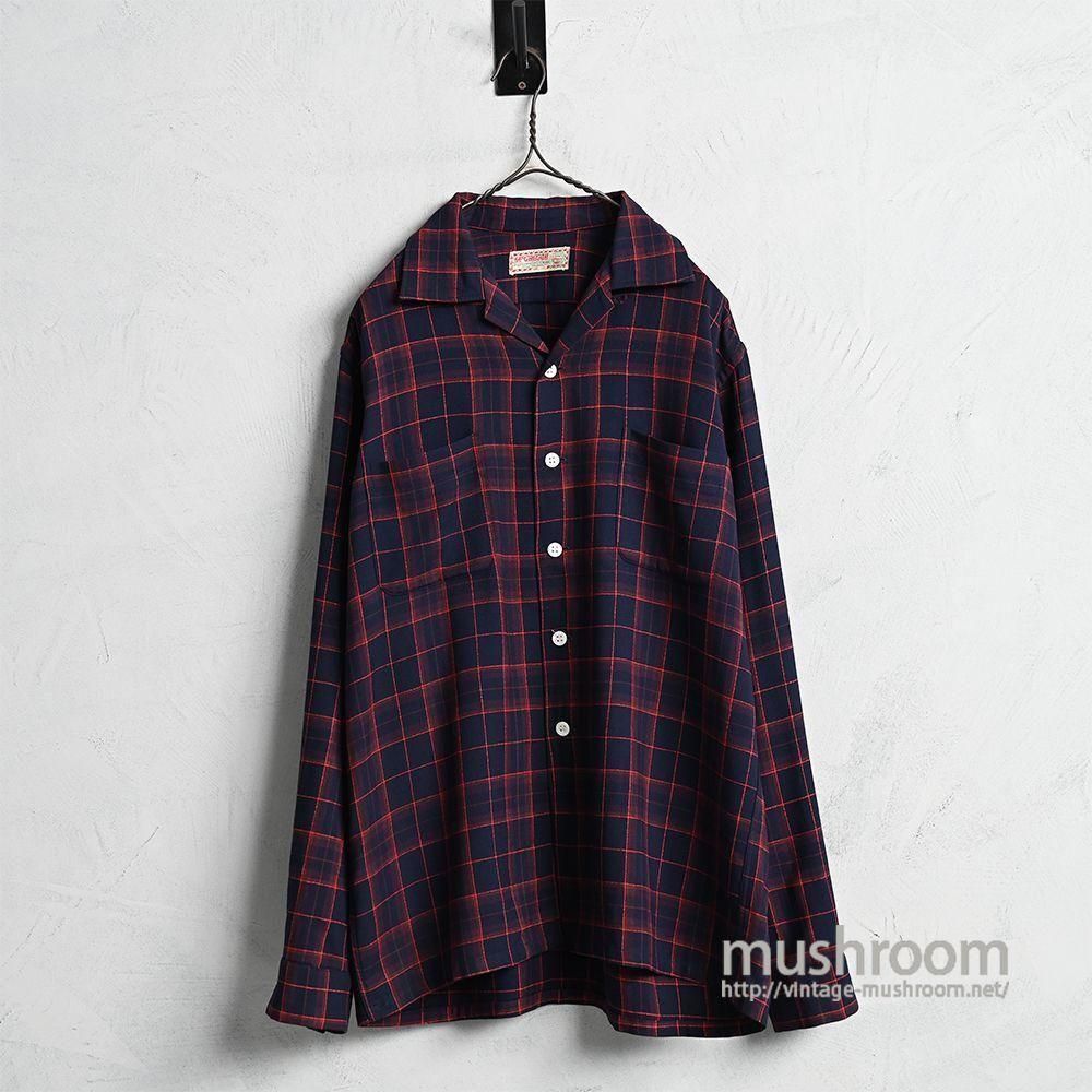 McGREGOR PLAID L/S WOOL SHIRT1950'S/GOOD CONDITION/SZ ML