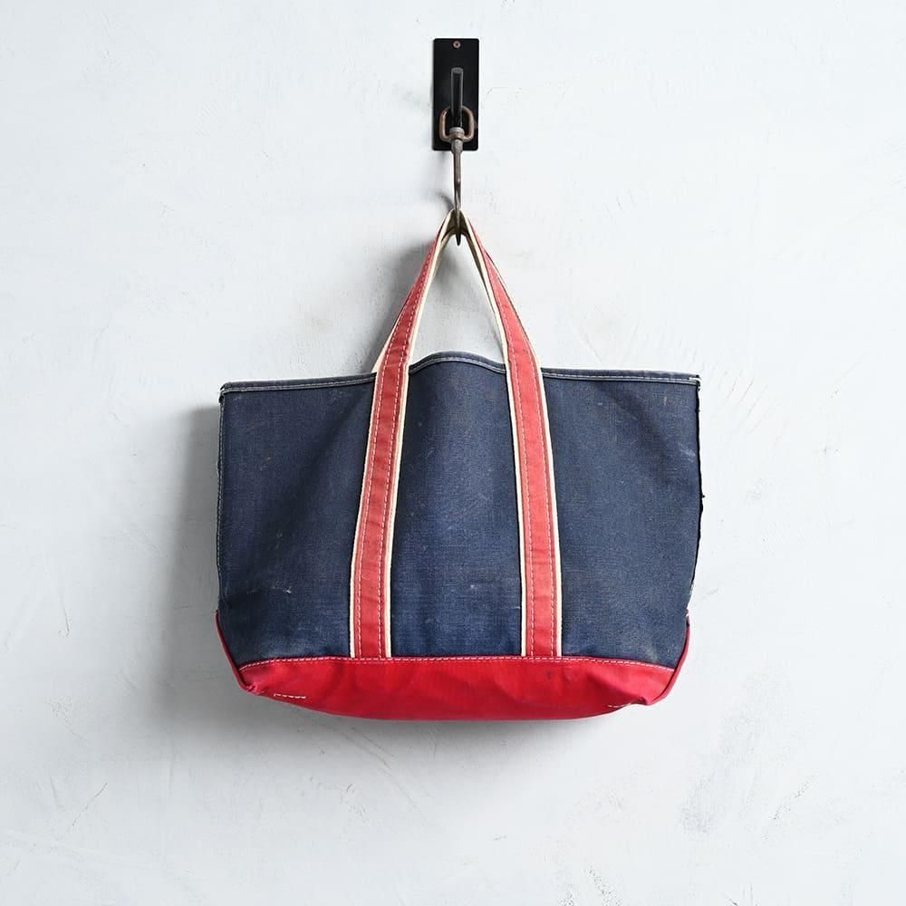 L.L.BEAN NVY × RED DELUXE TOTE（1980'S/GOOD CONDITION/LARGE