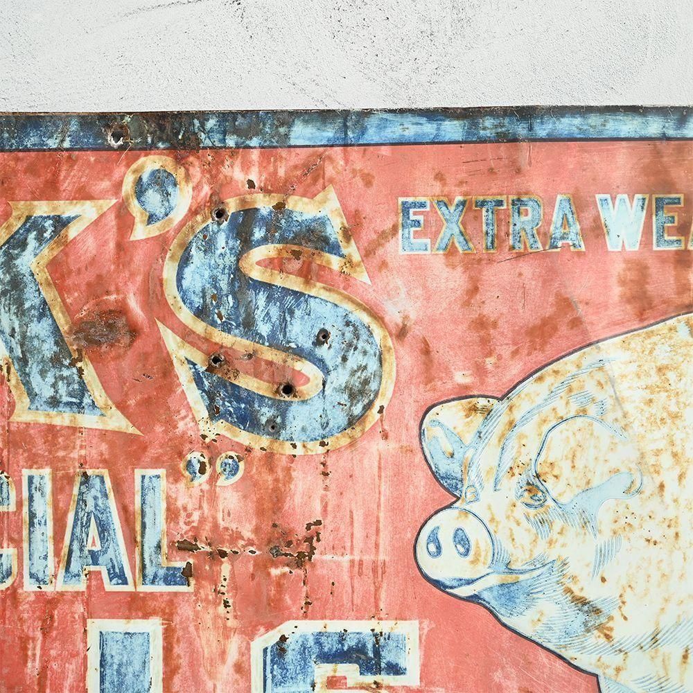 FINCK'S OVERALLS ADVERTISING SIGN - 古着屋 ｜ mushroom