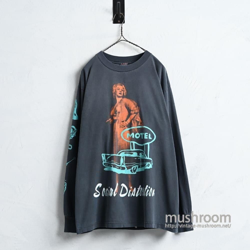 SOCIAL DISTORTION L/S MUSIC T-SHIRT1990'S/GOOD CONDITION & FADE/LARGE