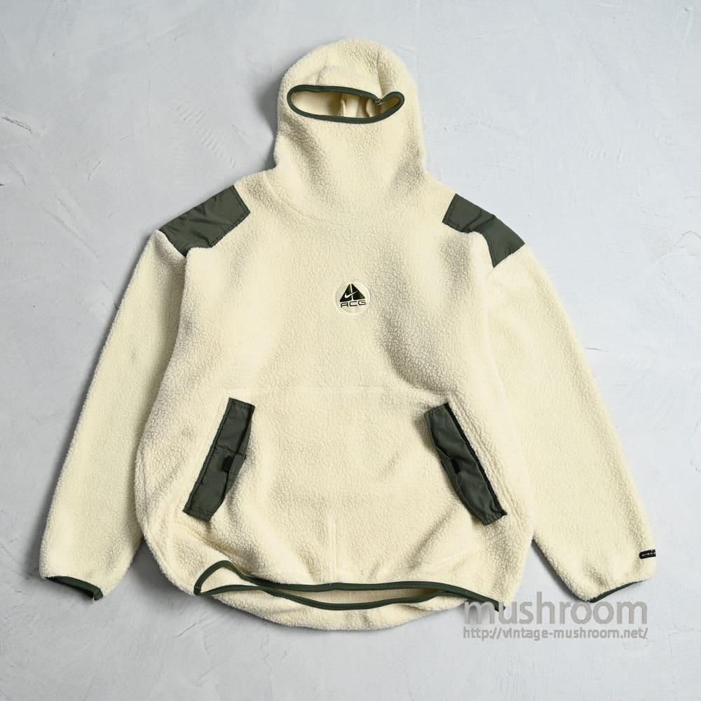NIKE ACG BALACLAVA SHERPA FLEECE HOODY1990'S/NATURAL/X-LARGE