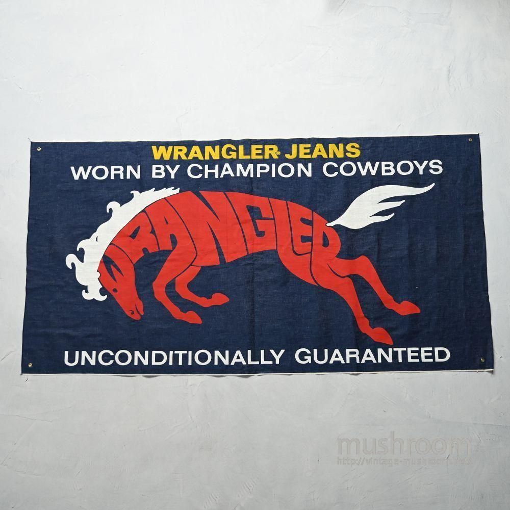 アンティーク雑貨 Wrangler denim banner WRANGLER STORE DISPLAY DENIM BANNER（Around 1970'S/DEADSTOCK