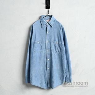 OLD CHAMBRAY WORK SHIRT1950'S/GOOD CONDITION