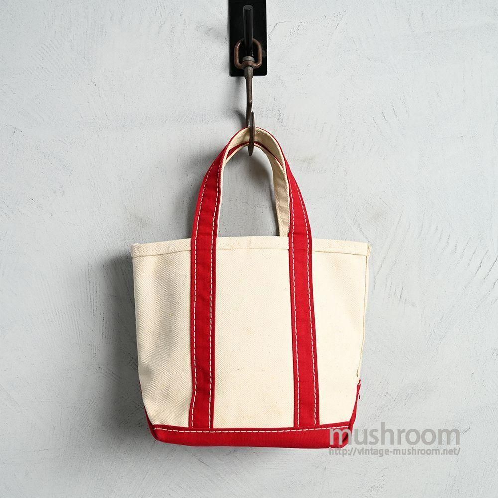 L.L.BEAN BOAT AND TOTE with UNUSUAL DETAILEarly 1980'S/RED/SMALL