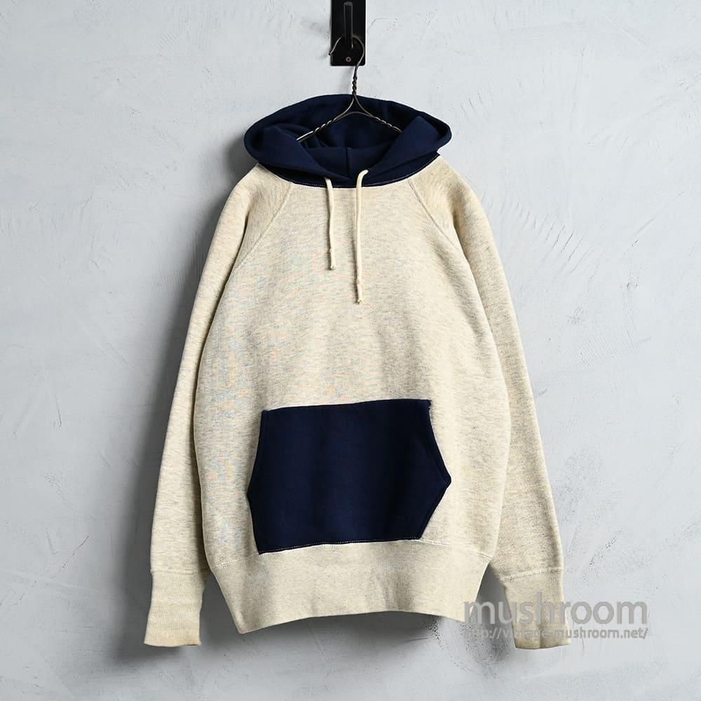 OLD TWO-TONE SWEAT HOODY1950'S/VERY GOOD CONDITION/BIG SIZE